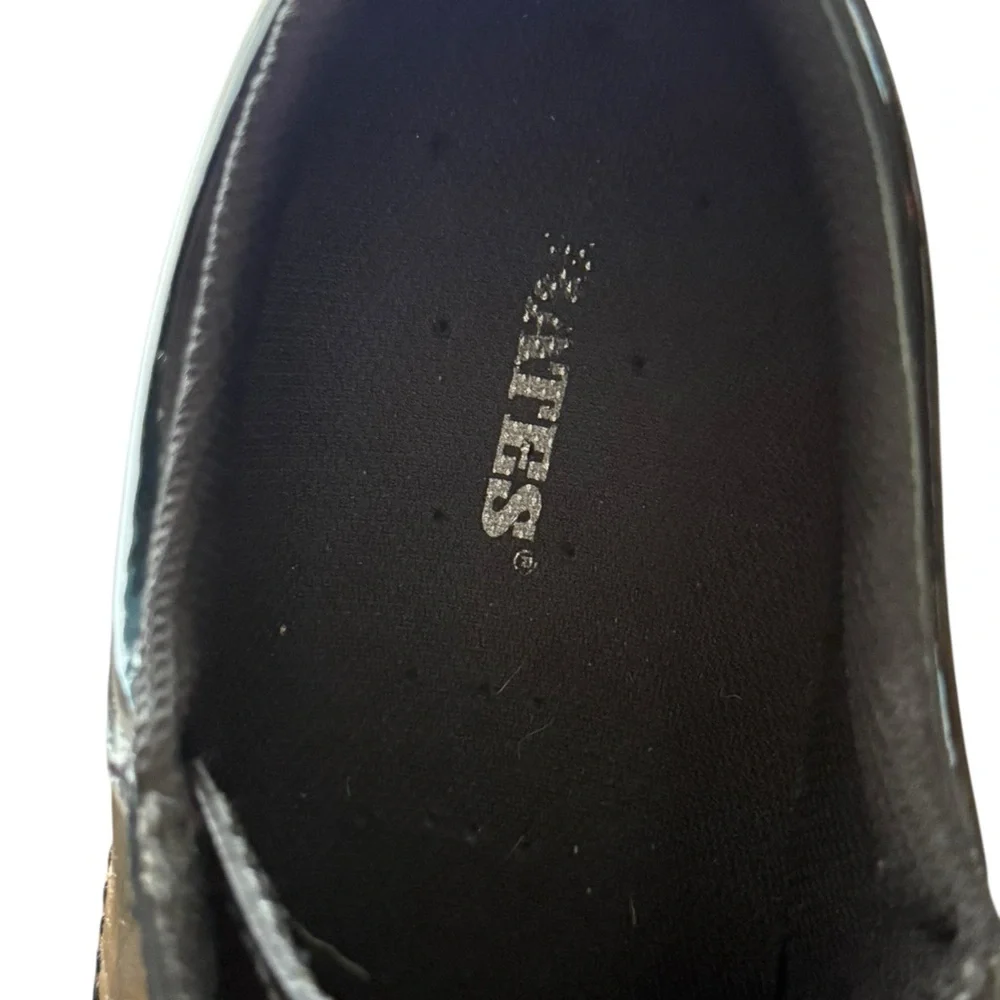 Bates Black High Gloss Uniform Dress‎ Oxford Lace Up Shoes E22141 Men’s SZ 10M